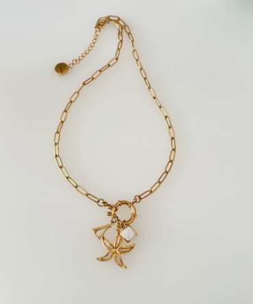 Κολιέ Χρυσό με charms