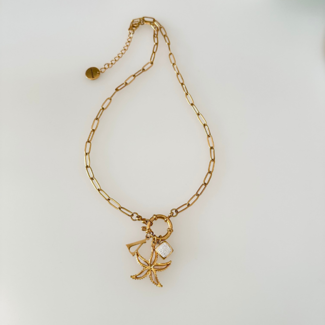 Κολιέ Χρυσό με charms