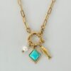 Ατσάλινο κολιέ με charms