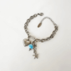 Βραχιόλι ασημί ατσάλινο με charms
